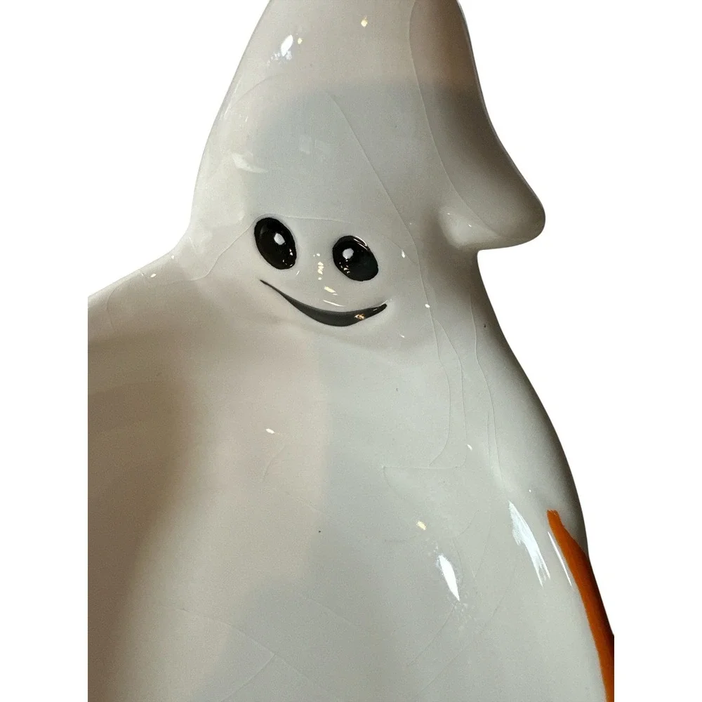 Halloween Table Runner 36 x 13 & Candy Dish Trick or Treat Pumpkin Ghost Holiday